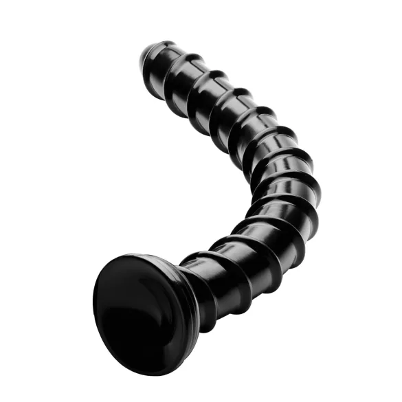 Hosed Swirl Tchick - anaal dildo - gebogen - siliconen - zwart - 18 cm
