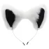 TAILZ - fox staart buttplug met diadeem - zwart/wit