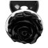 Booty Sparks Black Rose - anale plug - aluminium - zilver/zwart