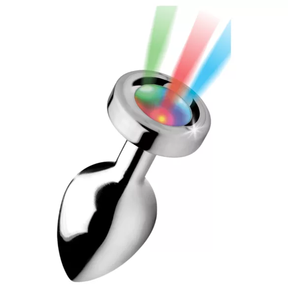 Booty Sparks - buttplug met LED-verlichting - medium - zilver