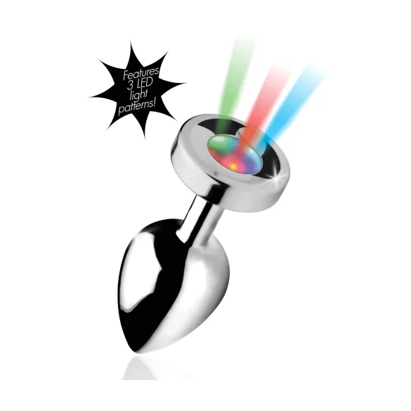 Booty Sparks - buttplug met licht - groot - zilver