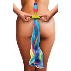 TAILZ - unicorn staart anaalplug - siliconen - regenboog