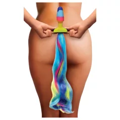 TAILZ - eenhoorn, siliconen buttplug (regenboog)