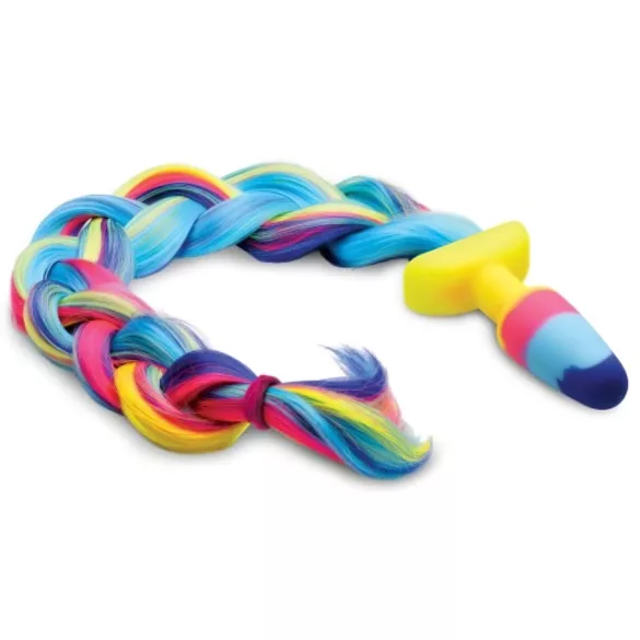 TAILZ - eenhoorn, siliconen buttplug (regenboog)