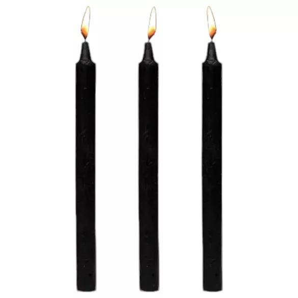 Dark Dippers Fetish - set van paraffine testkaarsen (zwart, 3 stuks)