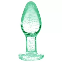   Booty Sparks Glow in the Dark L - glazen buttplug (transparant)