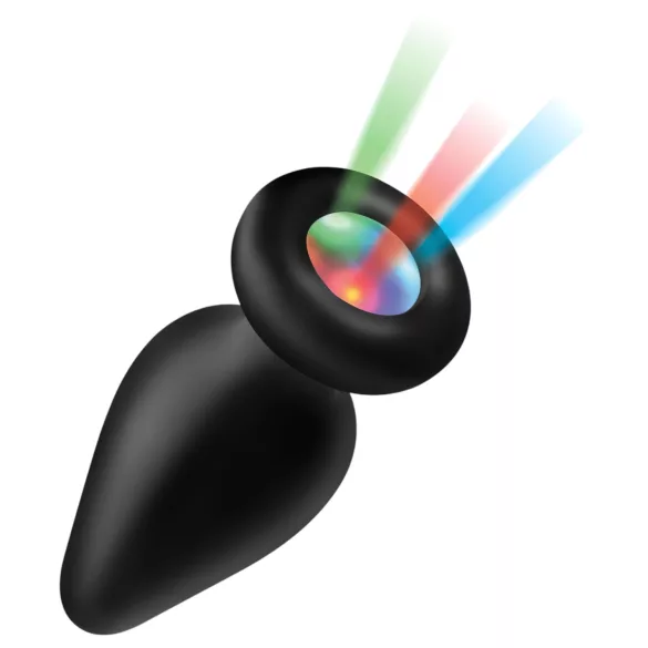 Booty Sparks - siliconen lichtgevende buttplug - zwart