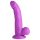 XR Brands POP - zuignap dildo met testikels - 19 cm (paars)