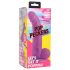 XR Brands POP - zuignap dildo met testikels - 19 cm (paars)
