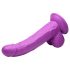 XR Brands POP - zuignap dildo met testikels - 19 cm (paars)