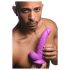 XR Brands POP - zuignap dildo met testikels - 19 cm (paars)