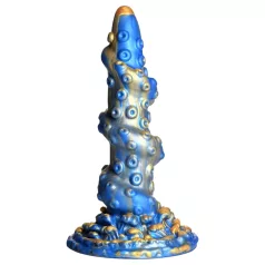   Creature Cocks Kraken - dildo met spiraal octopusarm - 21cm - goud/blauw