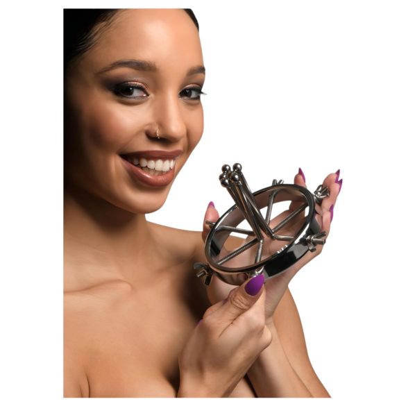 XR Brands Oculus - roestvrijstalen spreider (zilver)