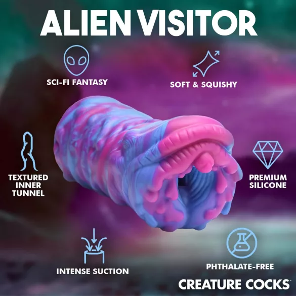 Creature Cocks Cyclone - masturbator - siliconen alien vagina - paars/roze