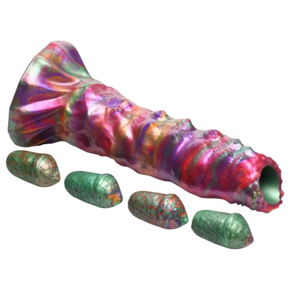 Creature Cocks Larva - buitenaardse ei-afzet dildo (regenboog)