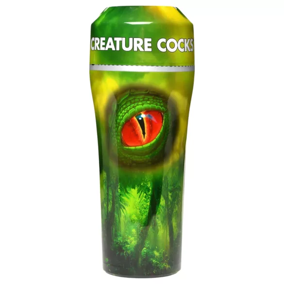 Creature Cocks Raptor - reptiel kunstvagina in hoes (zwart-groen)