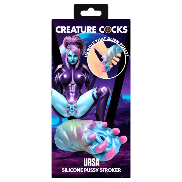 Creature Cocks Ursa - masturbator siliconen - blauw roze