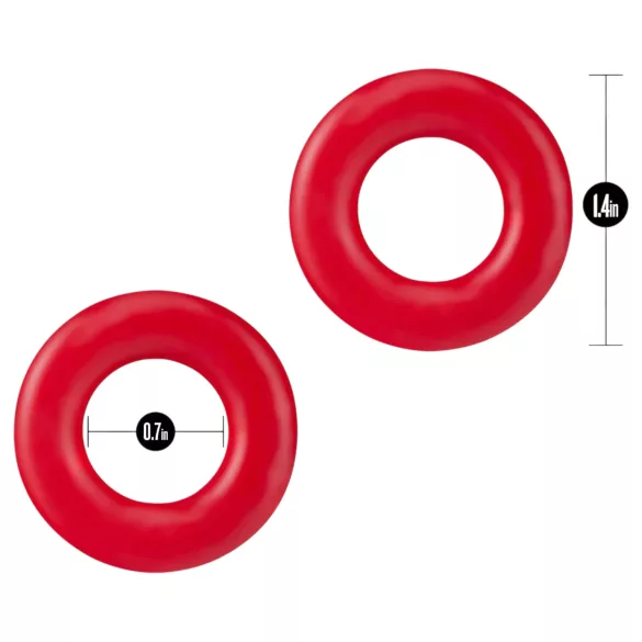 Stay Hard - penisring set - rood