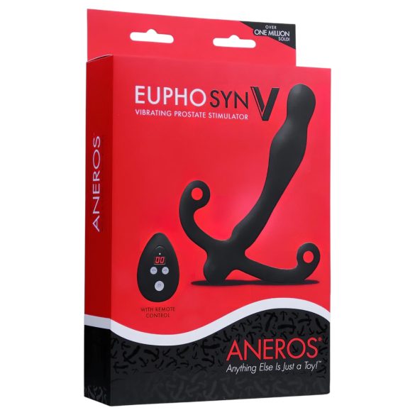Aneros Eupho Syn V - prostaat vibrator - met afstandsbediening - zwart