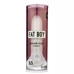 Fat Boy Checker Box - penismantel - structuur - wit - 17 cm