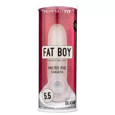Fat Boy Micro Ribbed - penismantel - geribd - 15 cm - wit