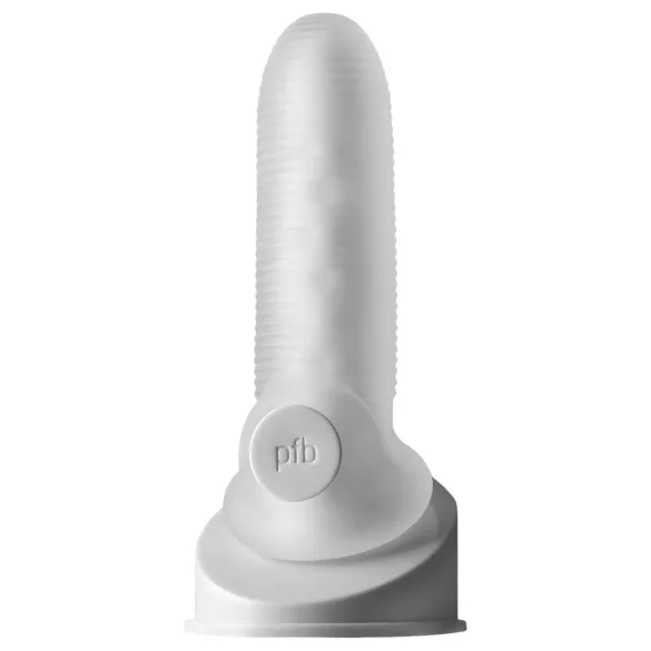 Fat Boy Micro Ribbed - penismantel - geribd - 15 cm - wit