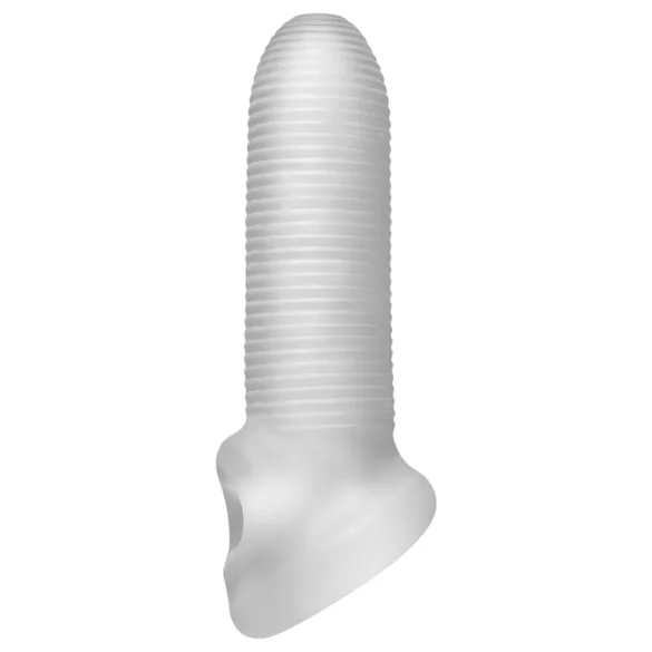 Fat Boy Micro Ribbed - penismantel - geribd - 15 cm - wit