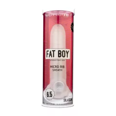 Fat Boy Micro Ribbed - penismantel - geribbeld - 17cm - wit