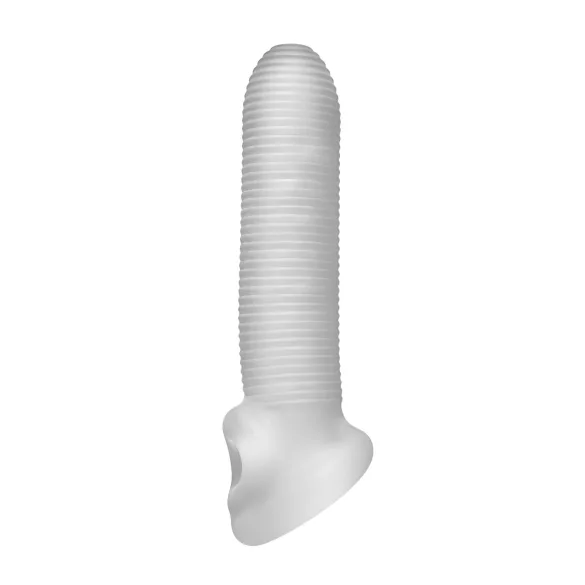 Fat Boy Micro Ribbed - penismantel - geribbeld - 17cm - wit