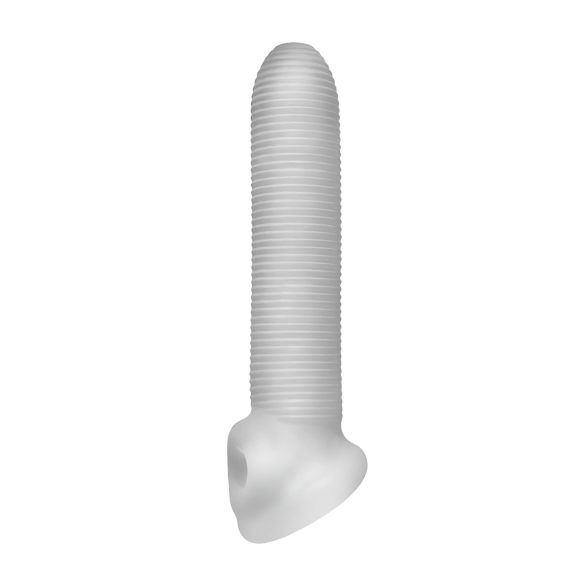 Fat Boy Micro Ribbed - penismantel - geribd - wit - 19cm