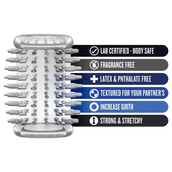 Stay Hard - penis sleeve met structuur - transparant