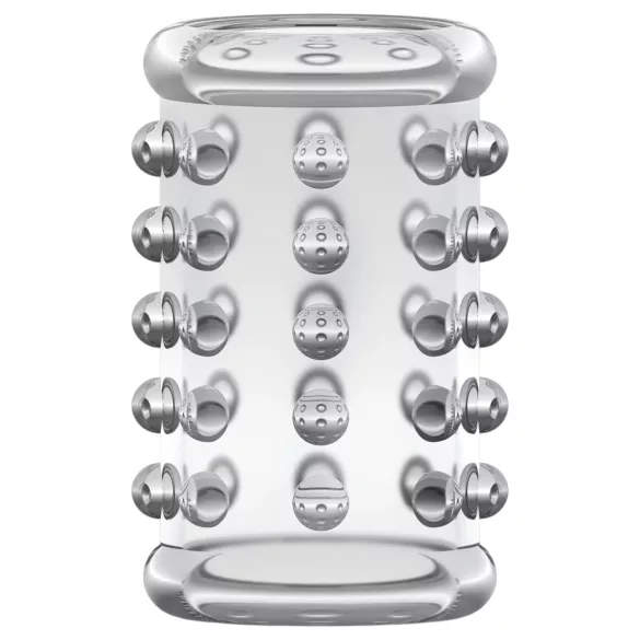 Stay Hard - penis sleeve met stippen - transparant