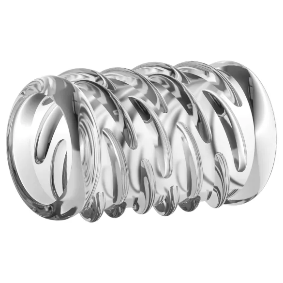 Stay Hard - penis sleeve met patroon - transparant