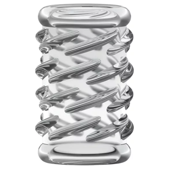 Stay Hard - penis sleeve met patroon - transparant