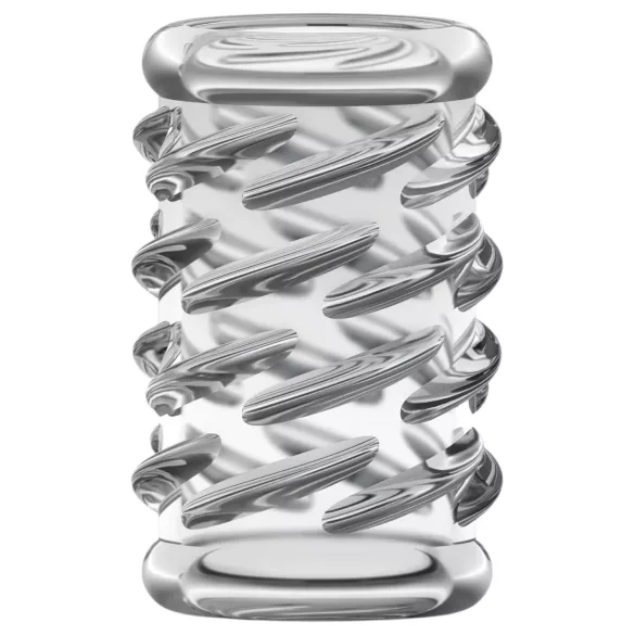 Stay Hard - penis sleeve met patroon - transparant