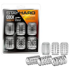 Stay Hard - penis manchet set - transparant - 6 stuks