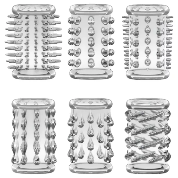 Stay Hard - penis manchet set - transparant - 6 stuks