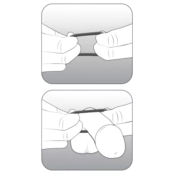 Stay Hard - penisring set - silicone - zwart