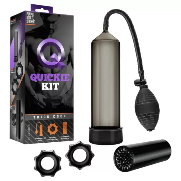 Quickie Kit - penispomp set - extra dik - 4-delig