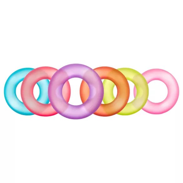 King of the Ring - penisringen set - siliconen - multicolor - 6 stuks