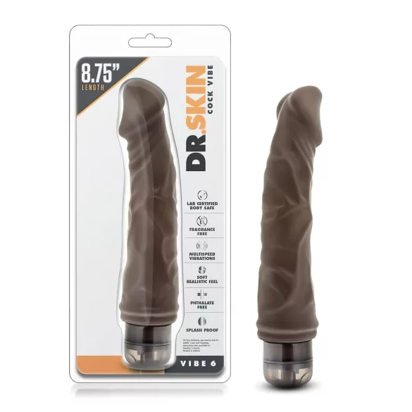 Dr. Skin Vibe No.6 - realistische vibrator - bruin