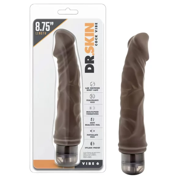 Dr. Skin Vibe No.6 - realistische vibrator - bruin