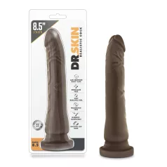 Dr. Skin - realistische dildo met zuignap - bruin - 20,5 cm