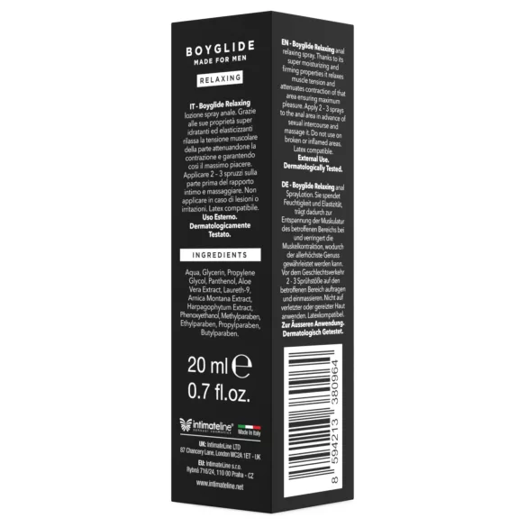 Intimateline Boyglide - anale ontspannende spray voor mannen (20 ml)