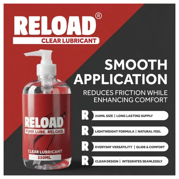 Reload - doorzichtige glijmiddel op waterbasis in pompflacon (250 ml)