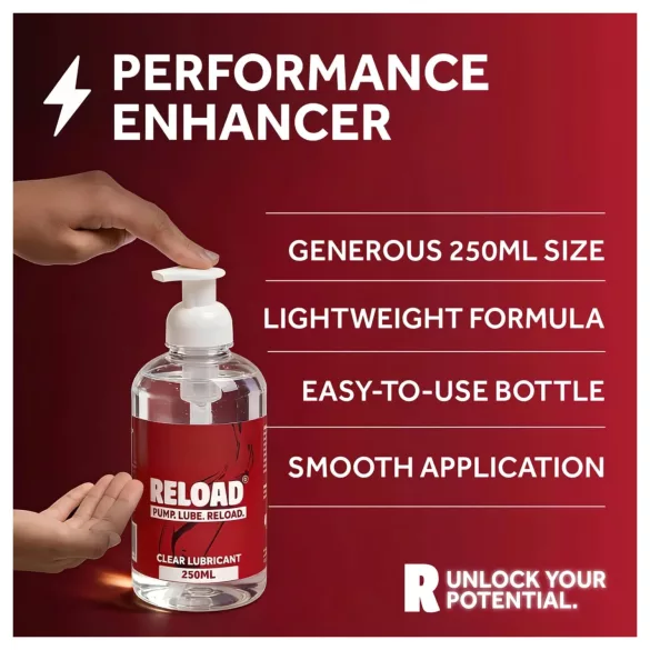 Reload - doorzichtige glijmiddel op waterbasis in pompflacon (250 ml)