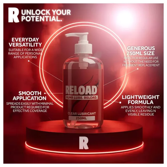 Reload - doorzichtige glijmiddel op waterbasis in pompflacon (250 ml)