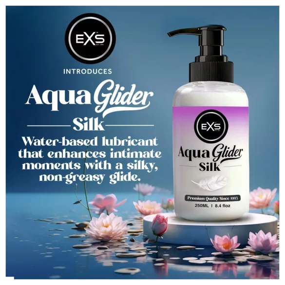 EXS AquaGlider Silk - zijdezachte glijmiddel op waterbasis in pompflacon (250 ml)