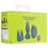 Loveline - vibratorenset met verwisselbare kop (blauw-grijs)
