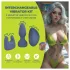 Loveline - vibratorenset met verwisselbare kop (blauw-grijs)